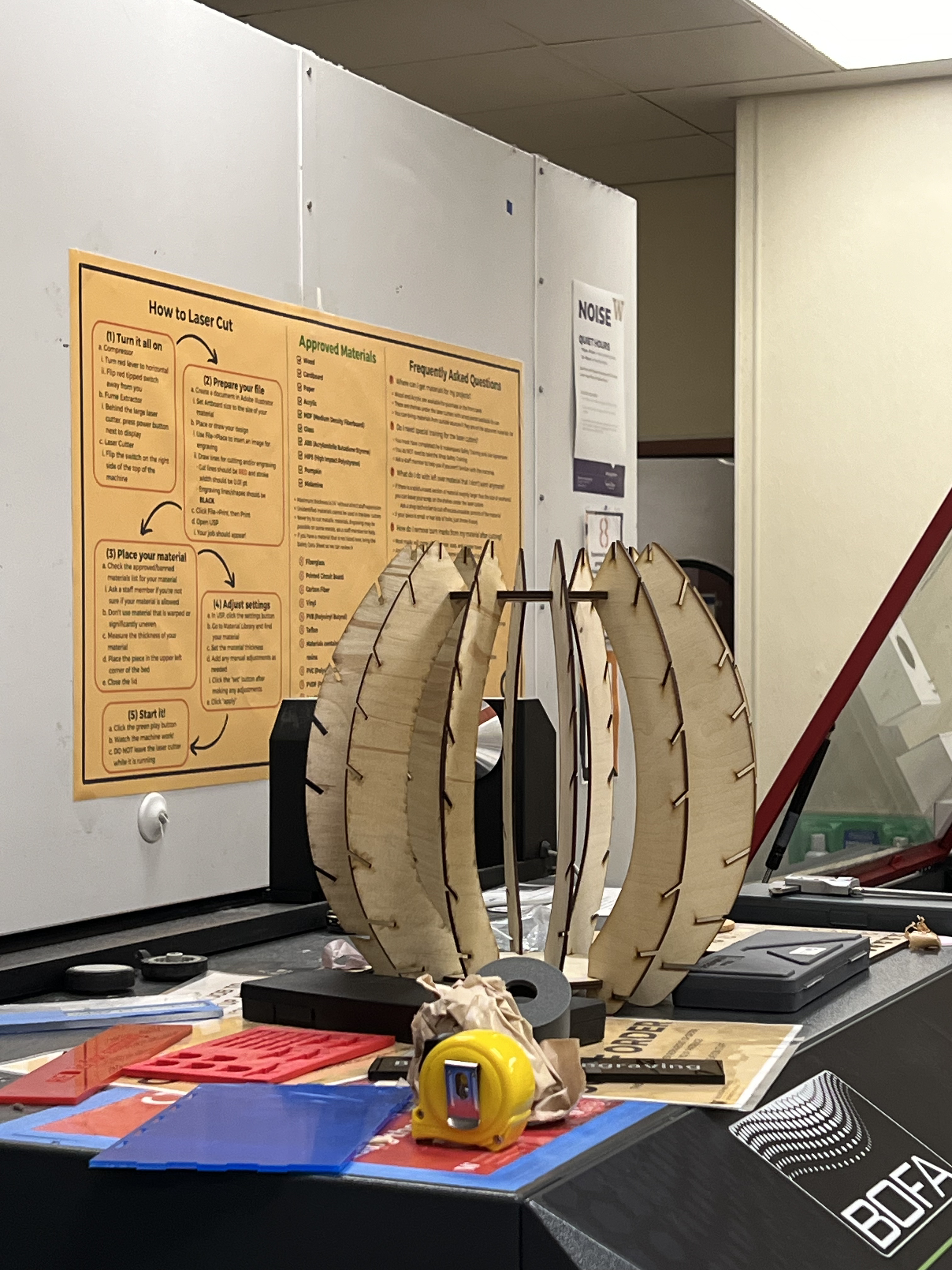 Pinecone wood-printed speaker - side view